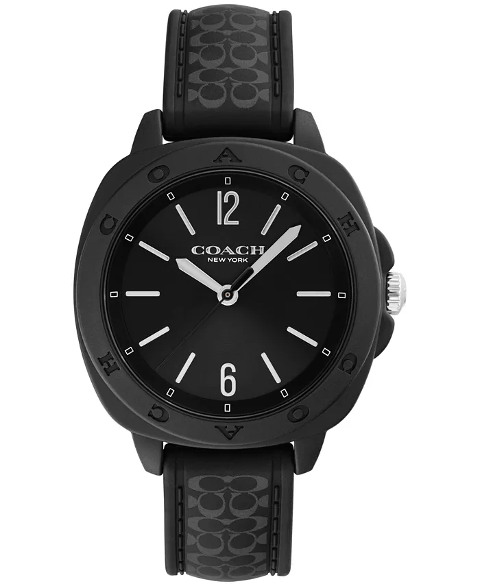 

Женские часы Kitt Black с силиконовым ремешком, 35.4 мм COACH