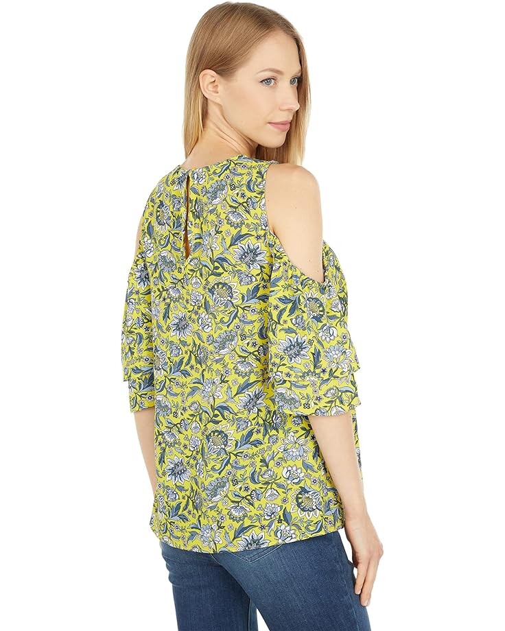 

Топ Michael Kors Fleur Ruffle Top, цвет Sunflower
