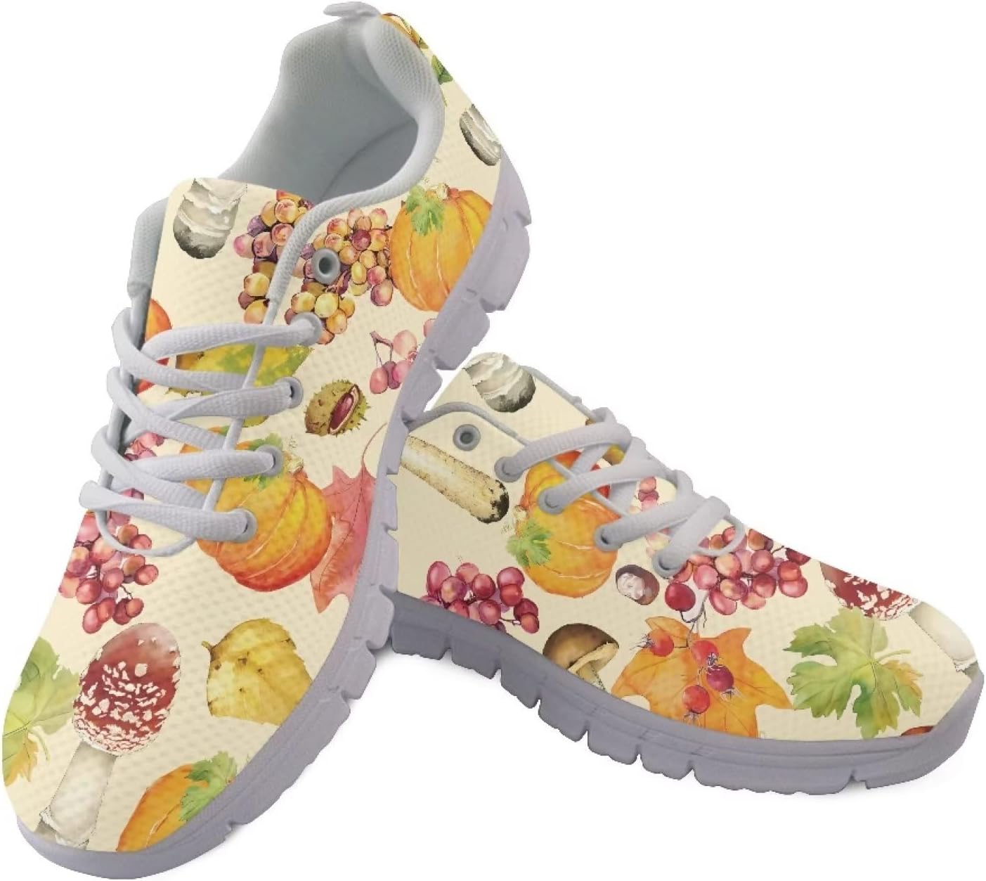 

Мужские кроссовки GIFTPUZZ для занятий спортом и бегом, дышащие сетчатые теннисные кроссовки с нескользящей подошвой, для тренировок в зале и путешествий, с мягкой нескользящей подошвой, Thanksgiving Pumpkin Mushroom