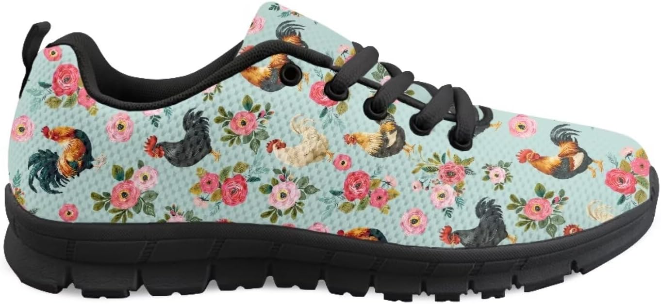 

Кроссовки GETELINSENG с американским флагом для мужчин, кеды, легкие, для прогулок и бега, с подошвой EVA, не скользящие, Rooster Floral