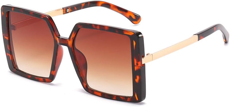 

Крупные солнцезащитные очки для женщин, винтажные очки с градиентными линзами, квадратная оправа, солнцезащитные очки для женщин с защитой от УФ-излучения UV400 MTZJH, C4