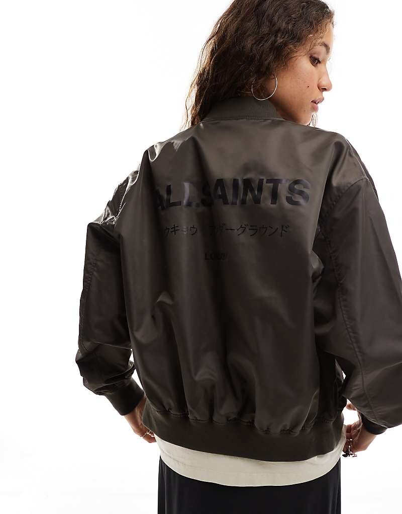 

All Бомбер оверсайз цвета хаки Saints Underground AllSaints