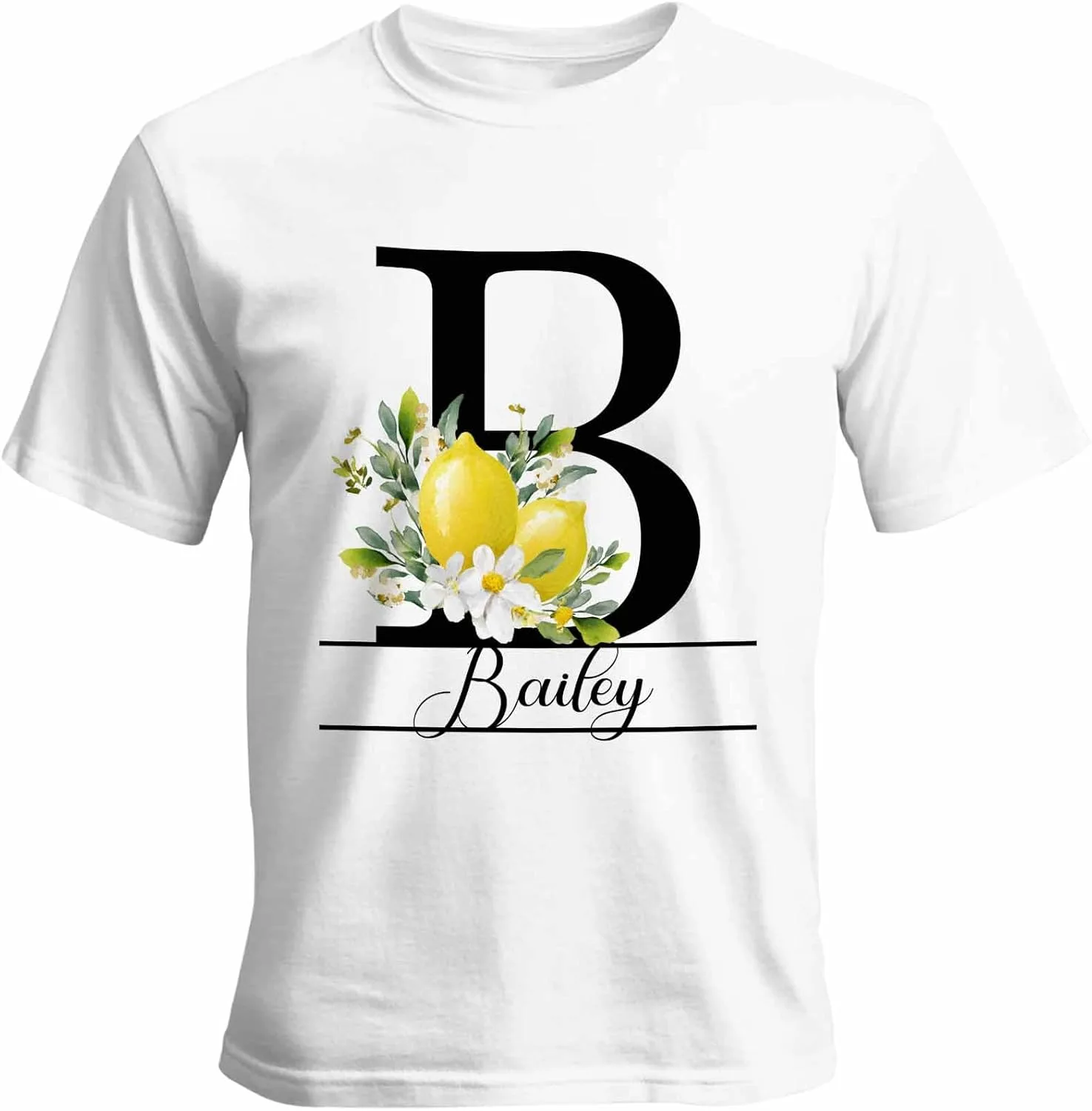 

Футболка с именем или текстом Lemon B, хлопок, круглый вырез Vaxbryntel