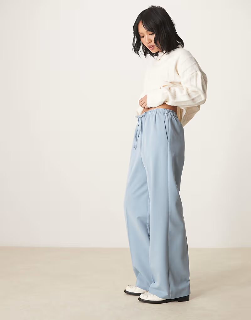 

Брюки ASOS DESIGN Petite, облегающие, светло-голубого цвета
