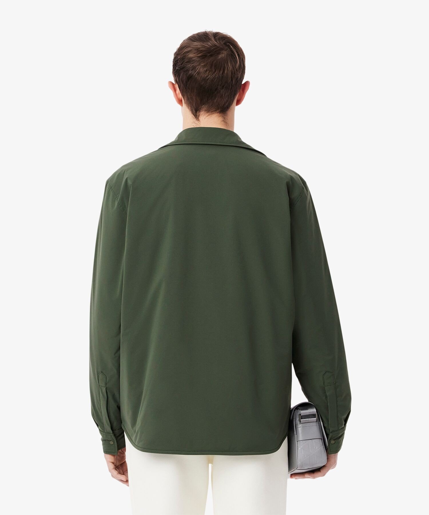 Водоотталкивающая эластичная стеганая рубашка-куртка LACOSTE, Dark Green — фото 3