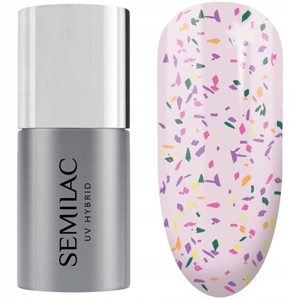 

УФ-лак для ногтей Semilac Top No Wipe Matte Violet Galaxy 7 мл