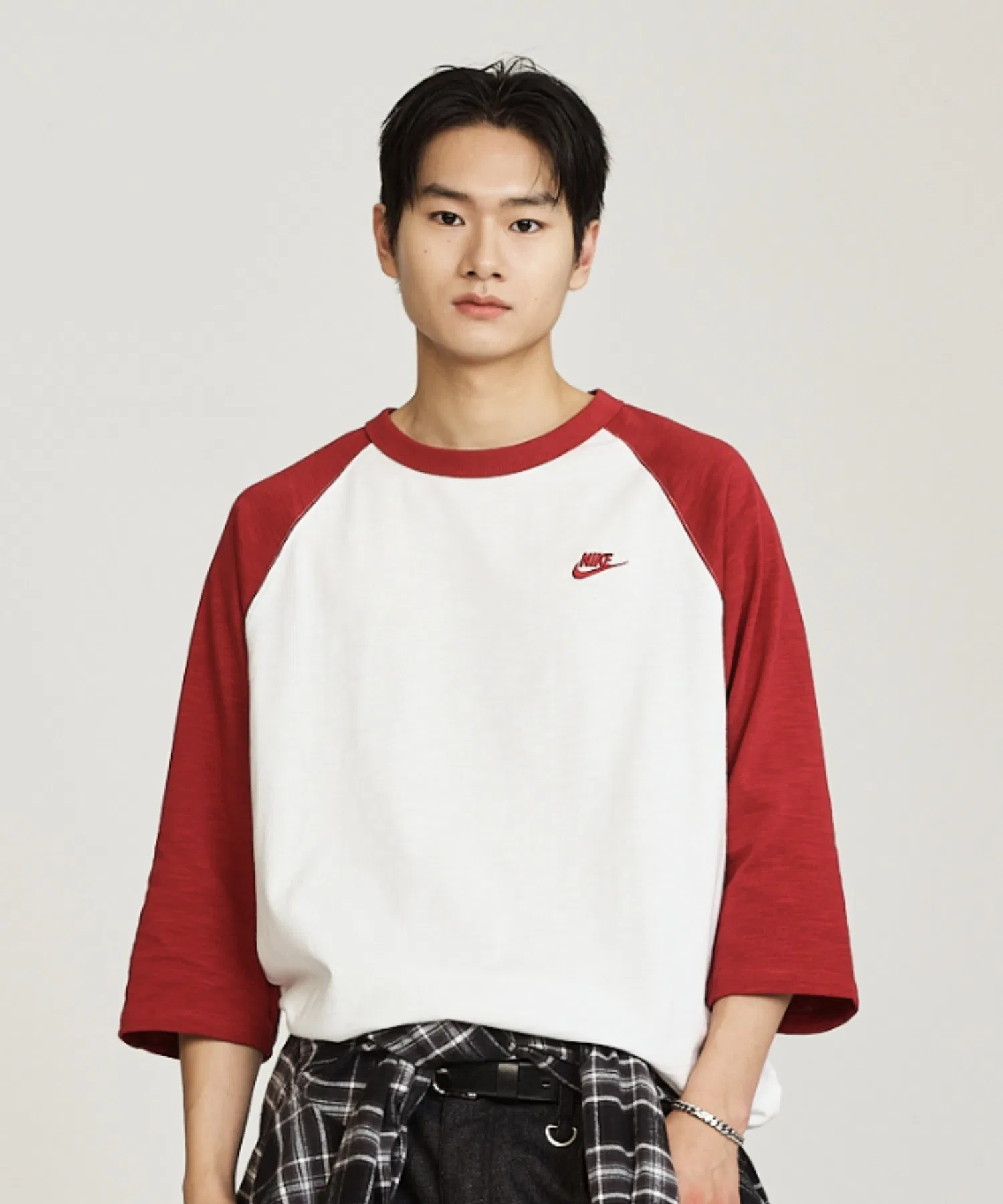 Мужская футболка Nike Sportswear Club с рукавом 3/4 Team Crimson