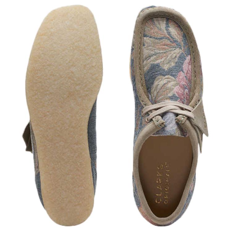 Clarks Ориджиналс Уоллаби Кэжуал Обувь Мужские Серые Розовые, цвет Gray Pink — фото 4