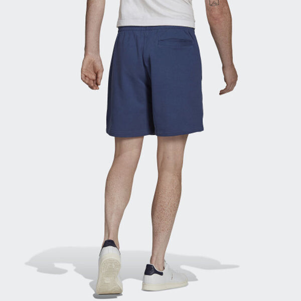 Шорты men's solid color lacing elastic waistband athleisure casual sports shorts indigo Adidas, синий — фото 3