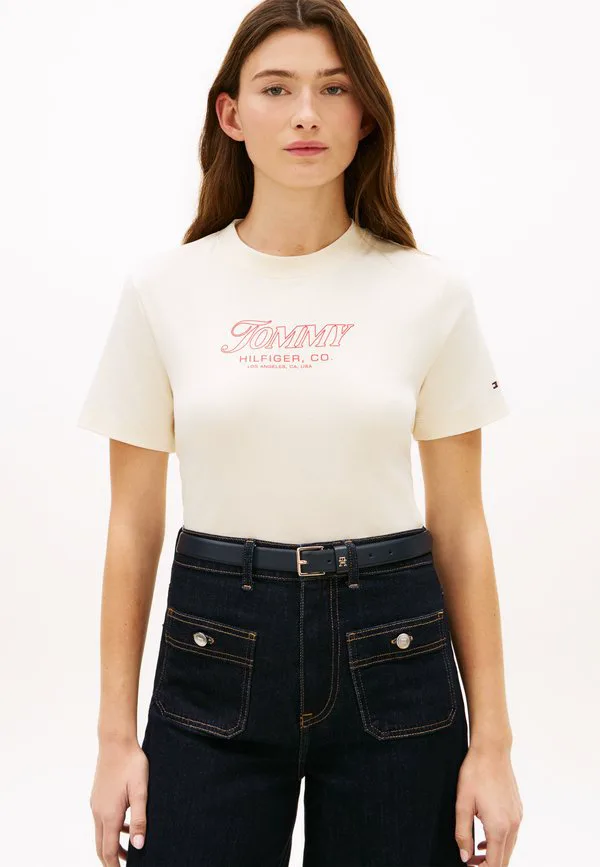 Футболка с логотипом, трикотажное полотно с принтом. Tommy Hilfiger, Calico