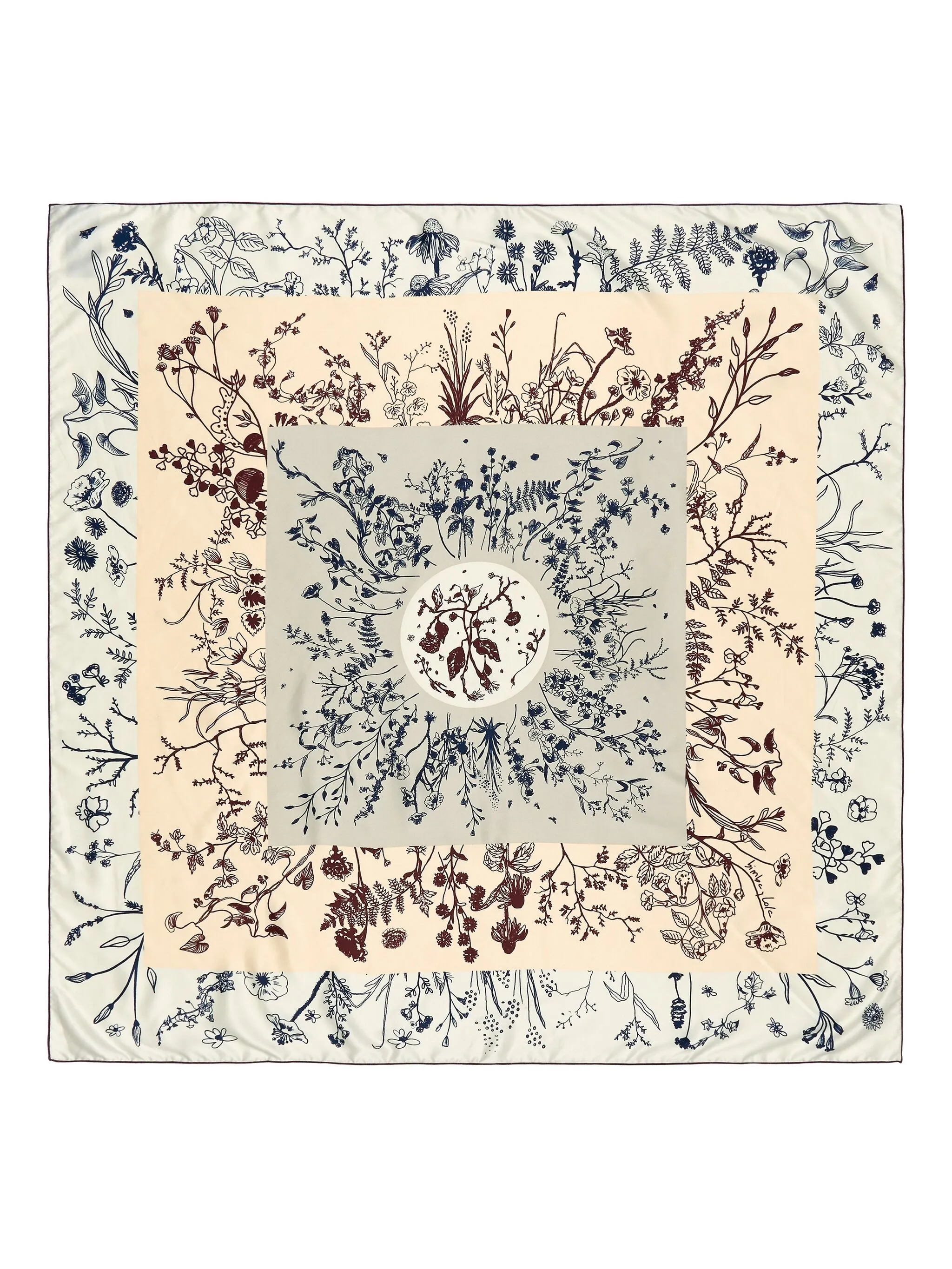 

Шарф с цветочным принтом Bimba Y Lola, белый