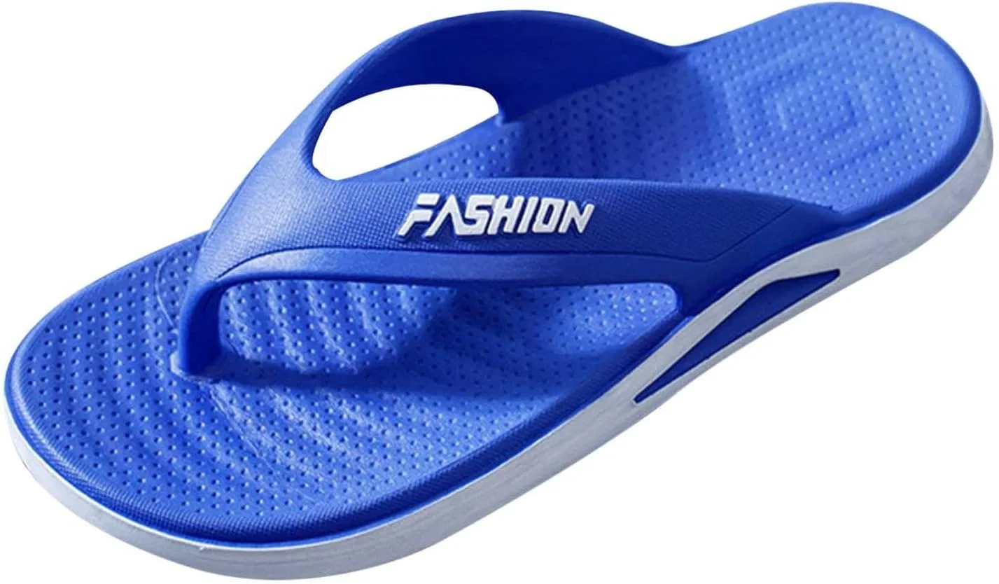 Вьетнамки Generisch Herren Zehentrenner Sandalen Breite Füße Badeschlappen Sommerschuhe Sommer Hausschuhe Badelatschen Zehensandalen Pantoletten Вьетнамки, 011 Blue