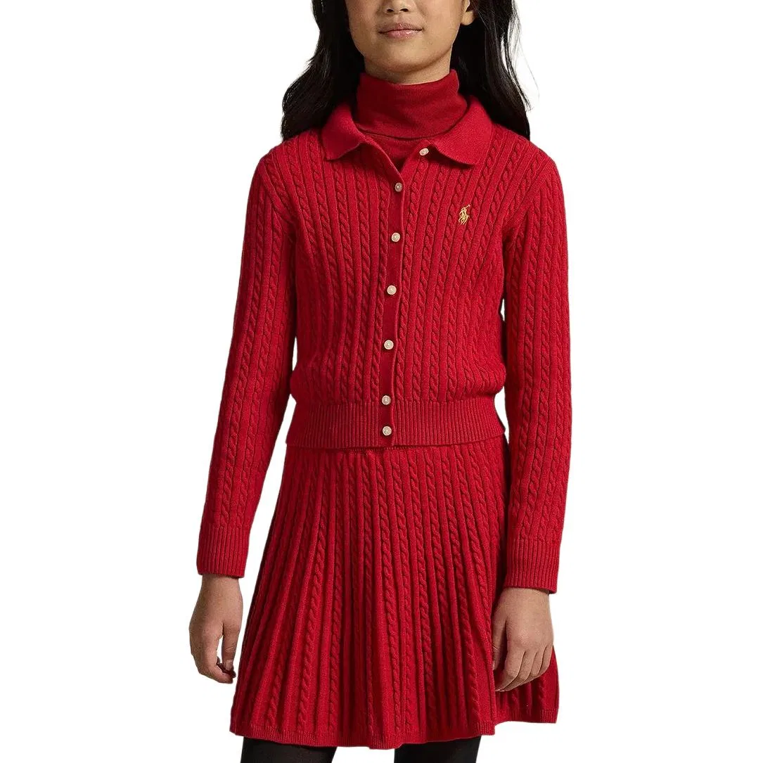 Детский костюм с юбкой Polo Ralph Lauren Teenagers Red Gold Multicolor — фото 4