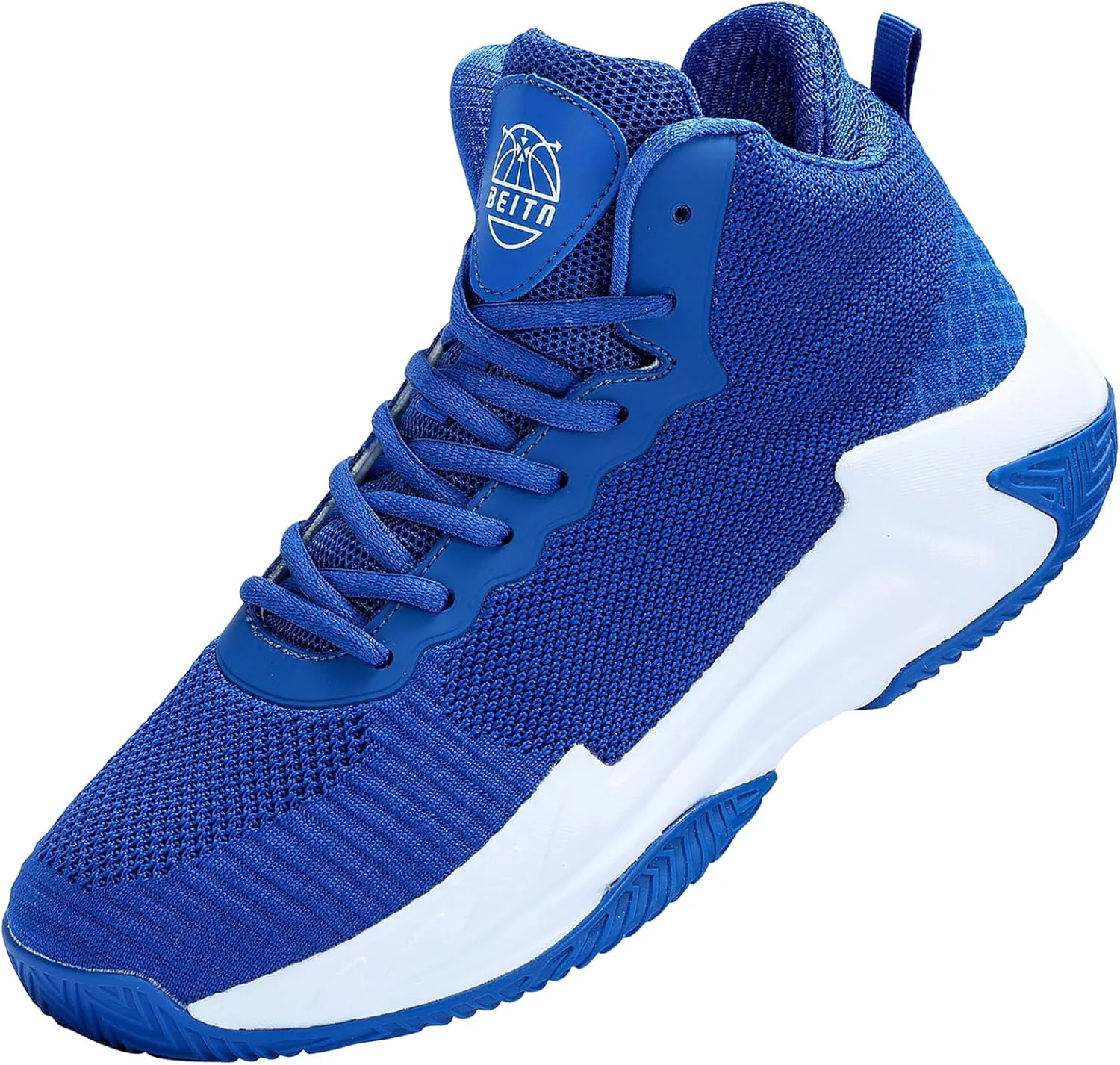 

Мужские кроссовки для баскетбола Beita High Upper, дышащие спортивные обувь с антискользящей подошвой, синий