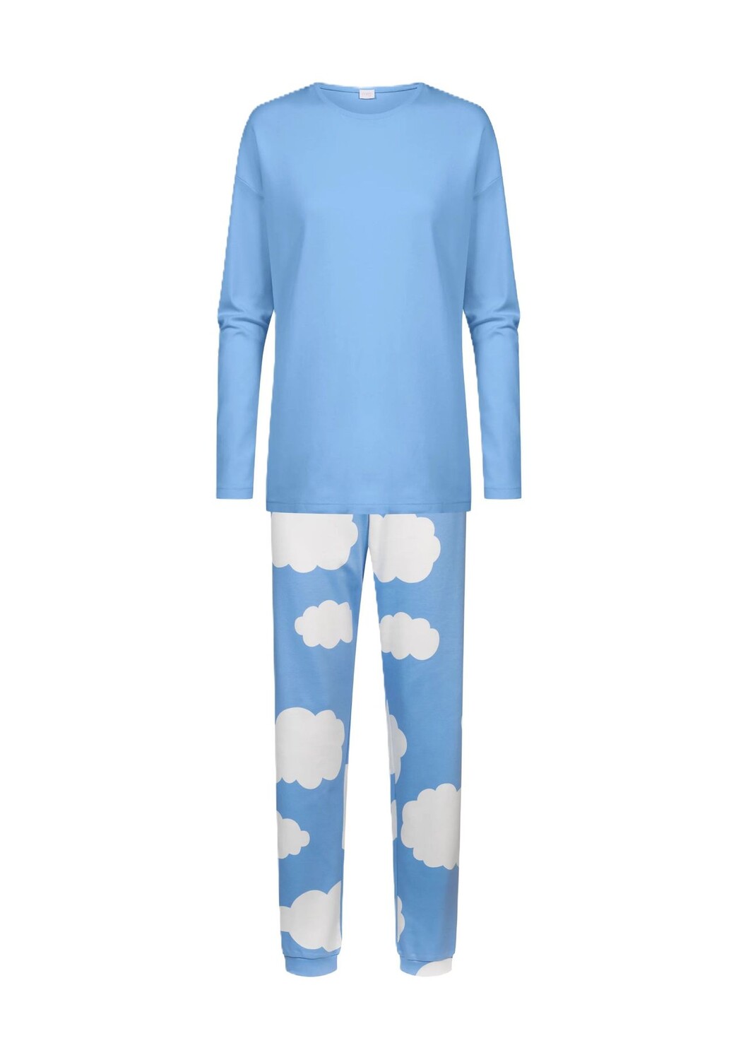 

Женская хлопковая пижама с круглым вырезом Clouds Mey, цвет 1116 Blue Silk