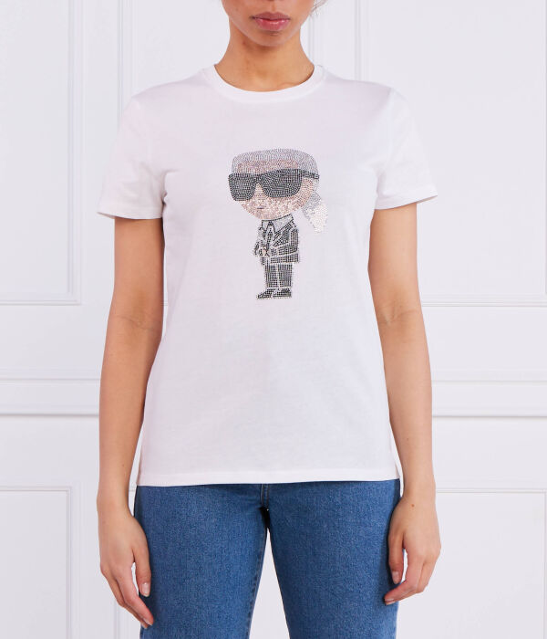 

Футболка женская Karl Lagerfeld Иконик 2.0 с аппликацией, белый