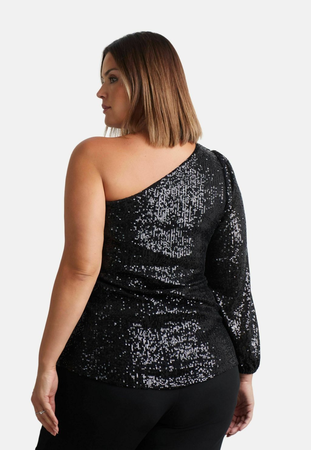 

Блуза SEQUIN ONE SHOULDER Live Unlimited London, черный
