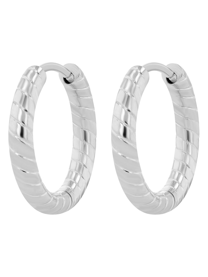 

Adeliás Женские серьги - Серьги-кольца из нержавеющей стали серебристого цвета