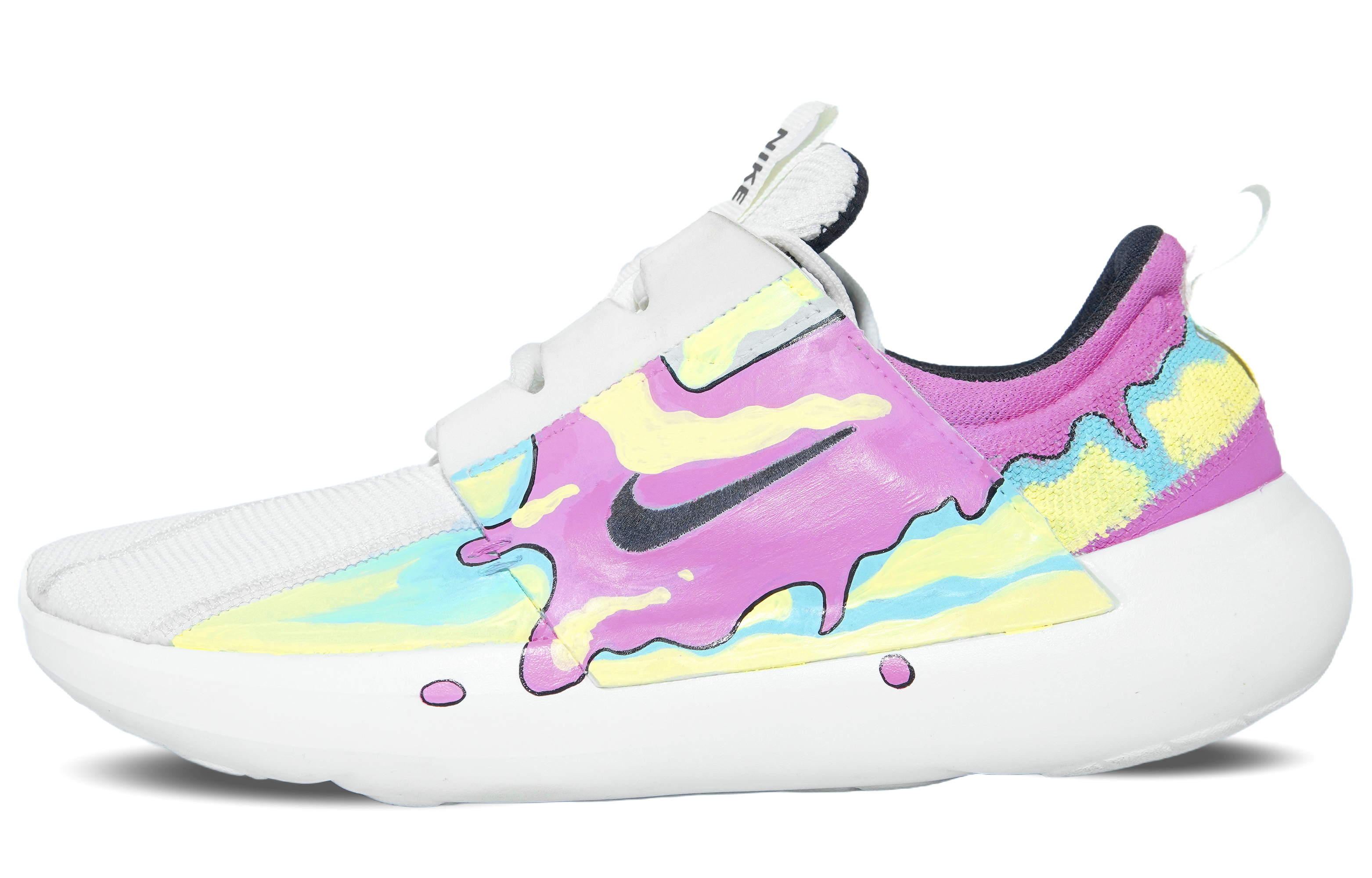 

Nike Кроссовки E-серии AD Wings Of The Rainbow, износостойкие, дышащие, повседневные, низкие, белые