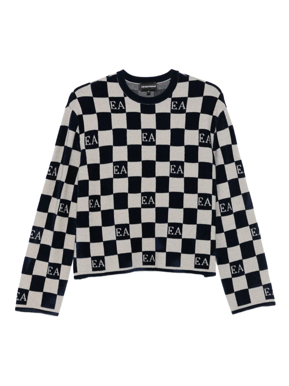 

Свитер в клетку EMPORIO ARMANI, белый