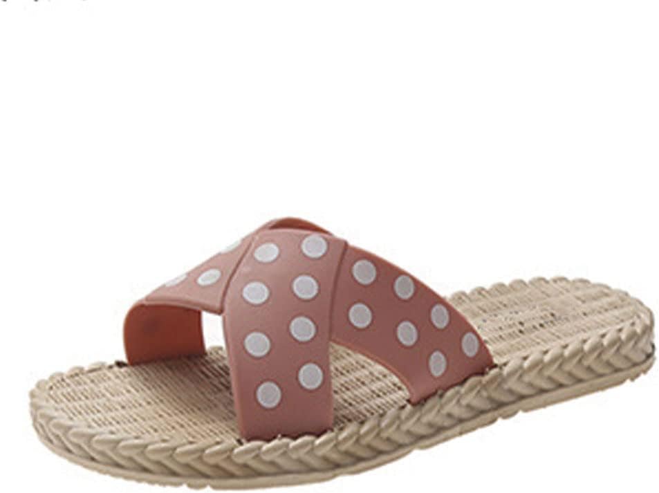 

Тапочки из льна HSQMA для женщин с мягкой подошвой, летние, легкие, удобные, на лето, пляжные сандалии для женщин, водные туфли, медсестринские туфли для дома и улицы (Цвет: розовый, Размер: EUR40)