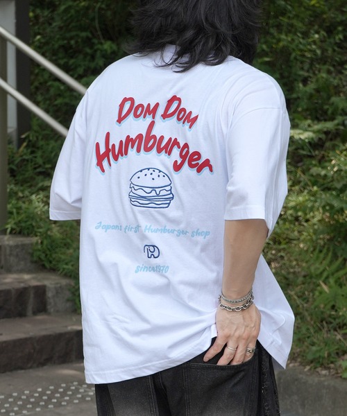 

ILL'S Футболка с коротким рукавом, оверсайз, с принтом на спине, DOMDOM, белый