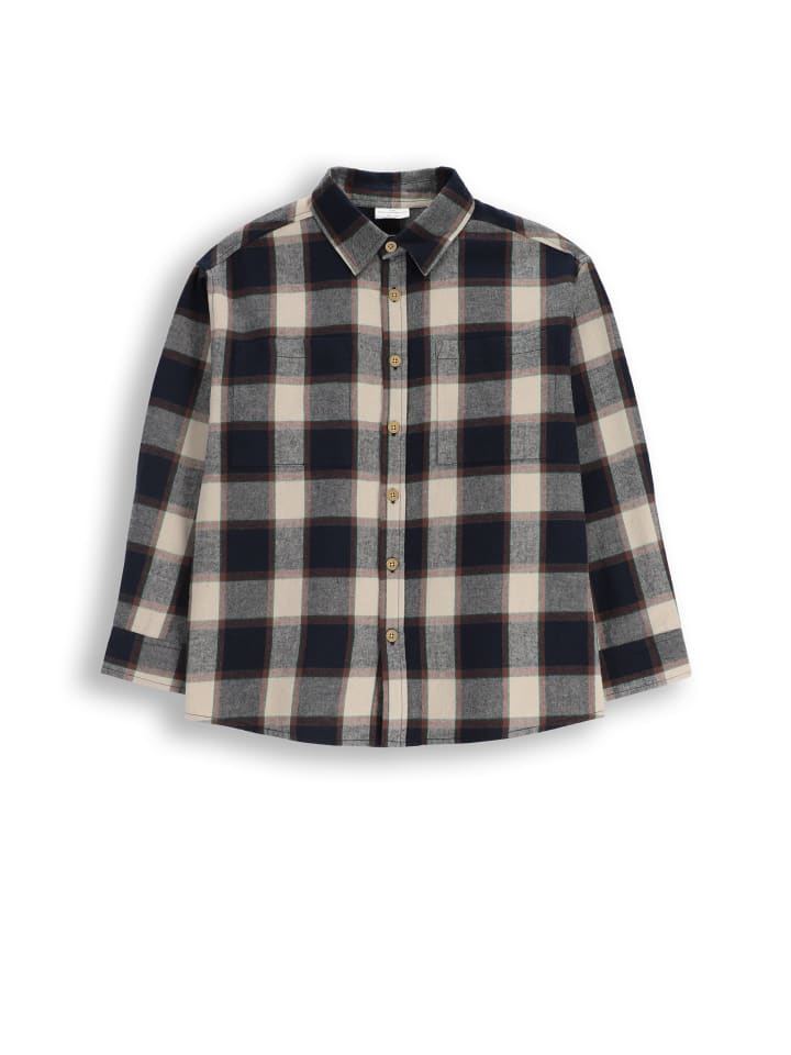 

Хлопковая рубашка с длинными рукавами и ярким рисунком Coccodrillo