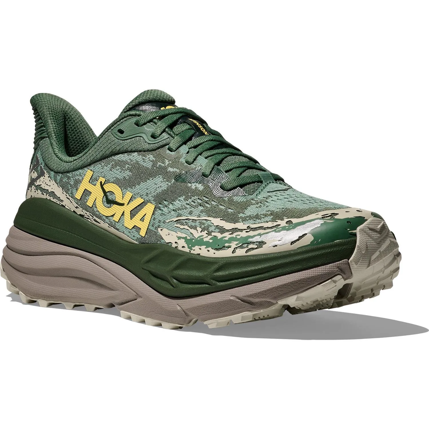 Stinson 7 Трейловые кроссовки HOKA, Fern/Cement — фото 3