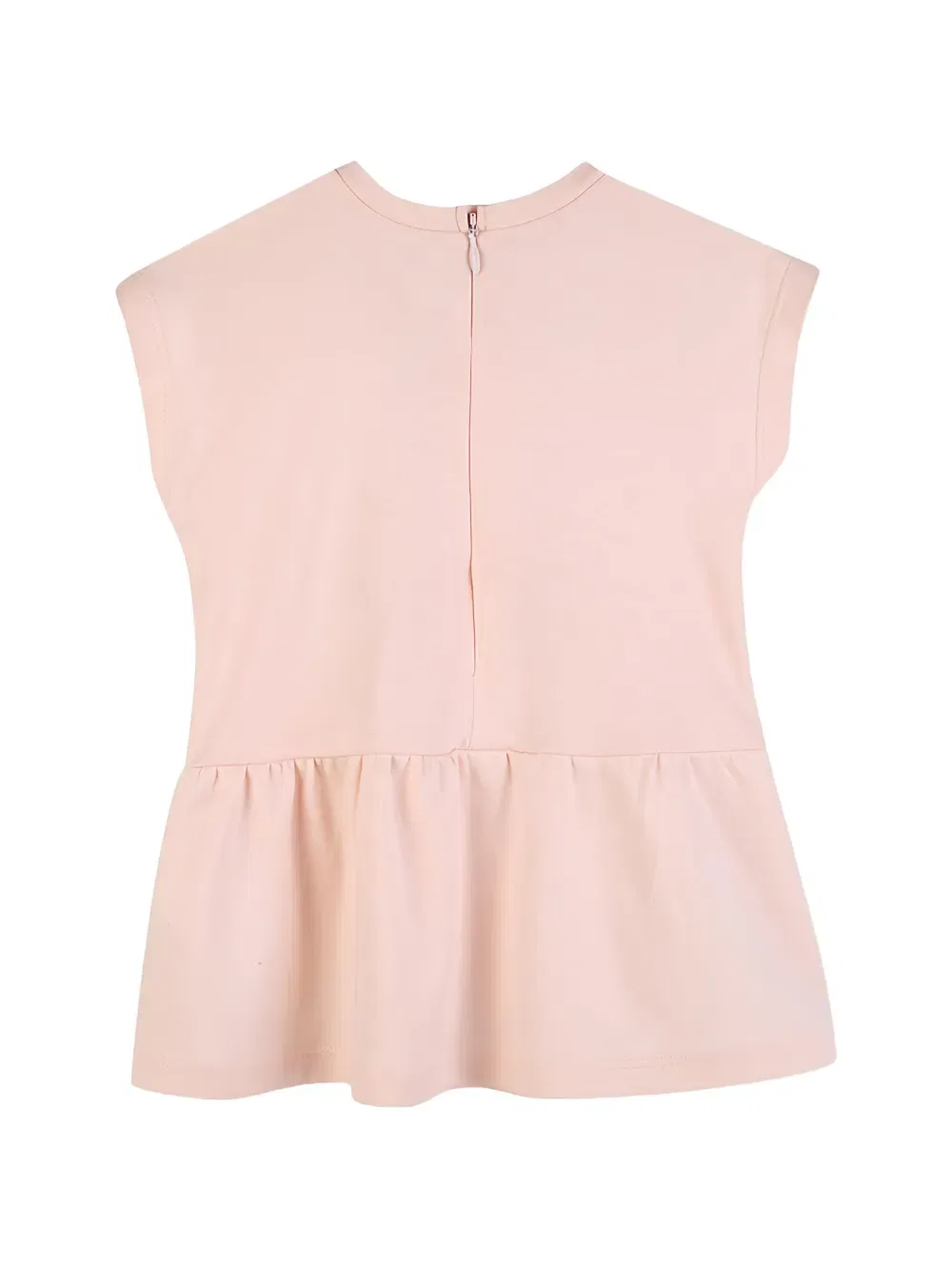 Платье с вышитым логотипом и оборками Chloe Kids, розовый — фото 2