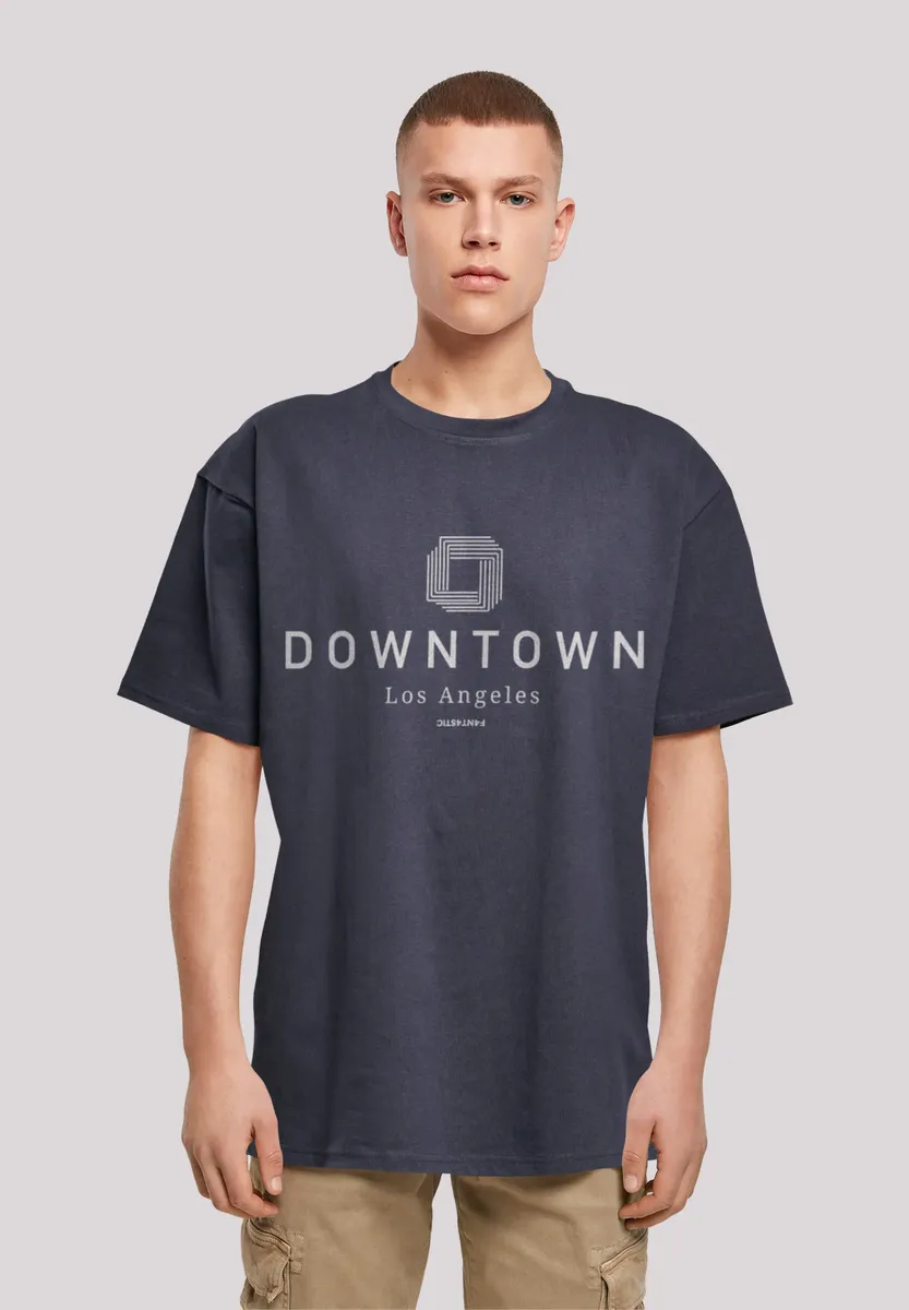 

Футболка F4NT4STIC "Downtown LA OVERSIZE TEE", принт, цвет морской волны