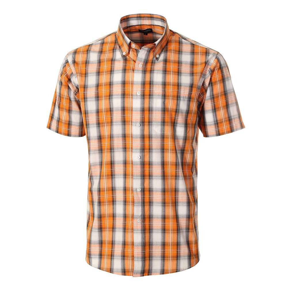 

Gioberti Мужская рубашка в клетку с коротким рукавом, цвет Orange Gray