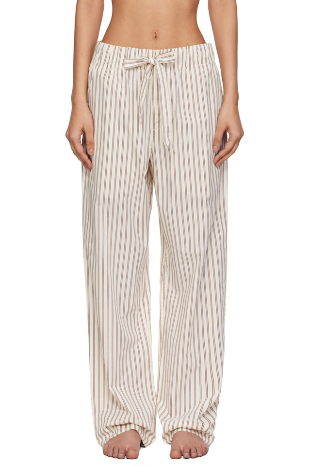 

Пижамные брюки из поплина Tekla, цвет hopper stripes