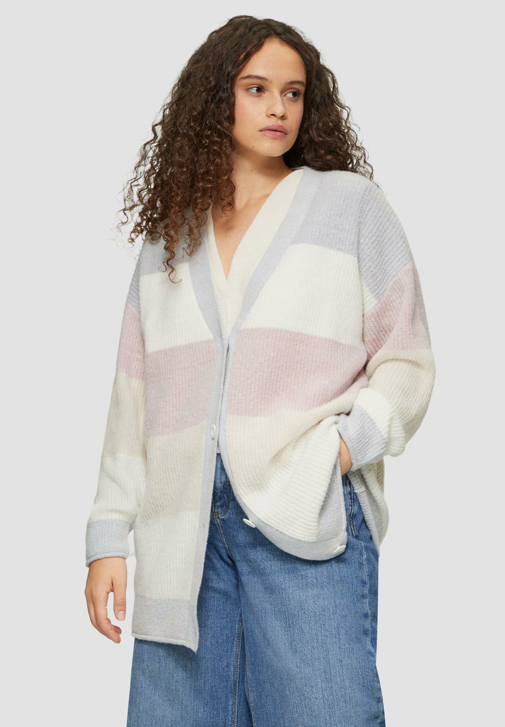 

Кардиган FLAUSCHIGE OVERSIZE QS, светло-голубой