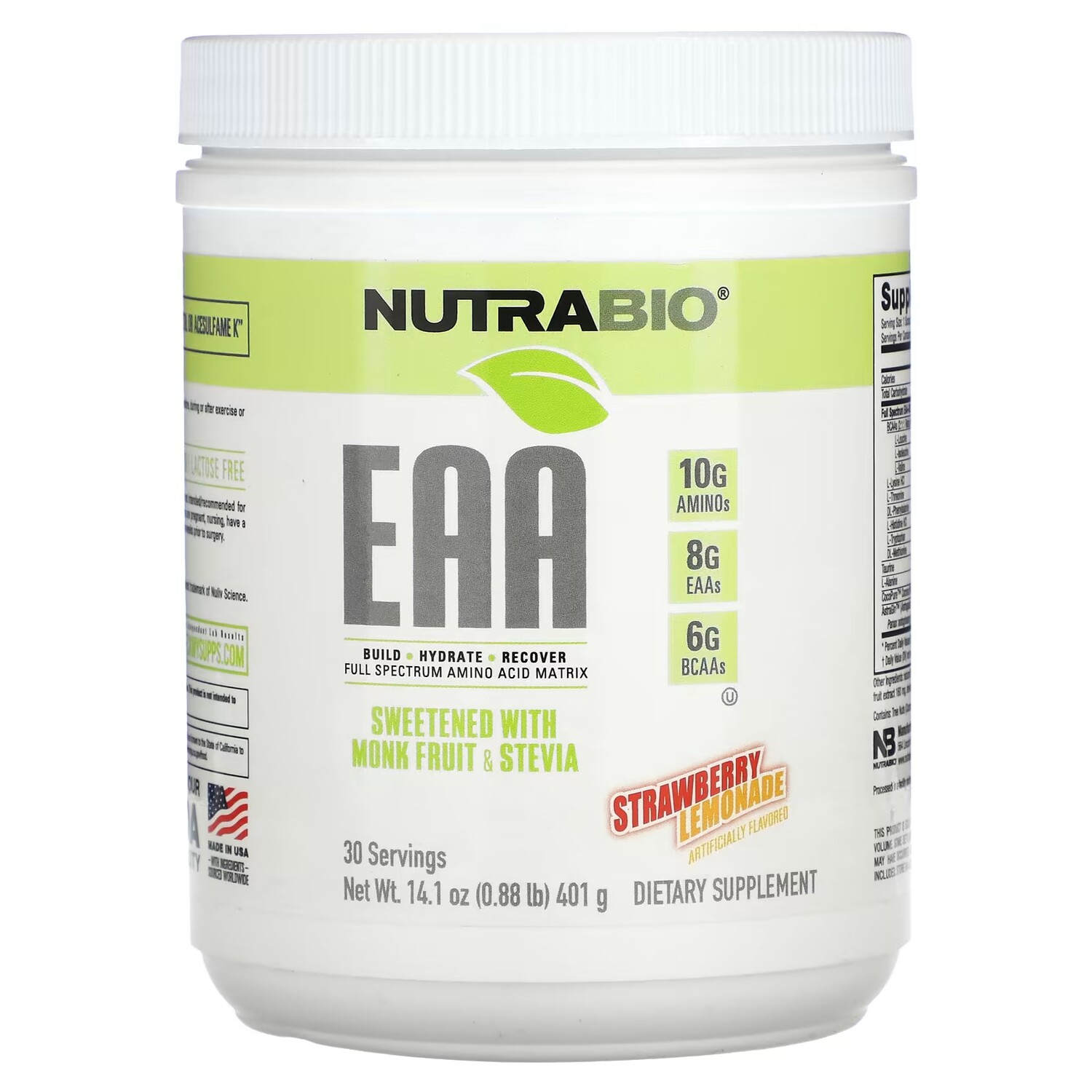 

Добавка NutraBio EAA Strawberry Lemonade, 401 г