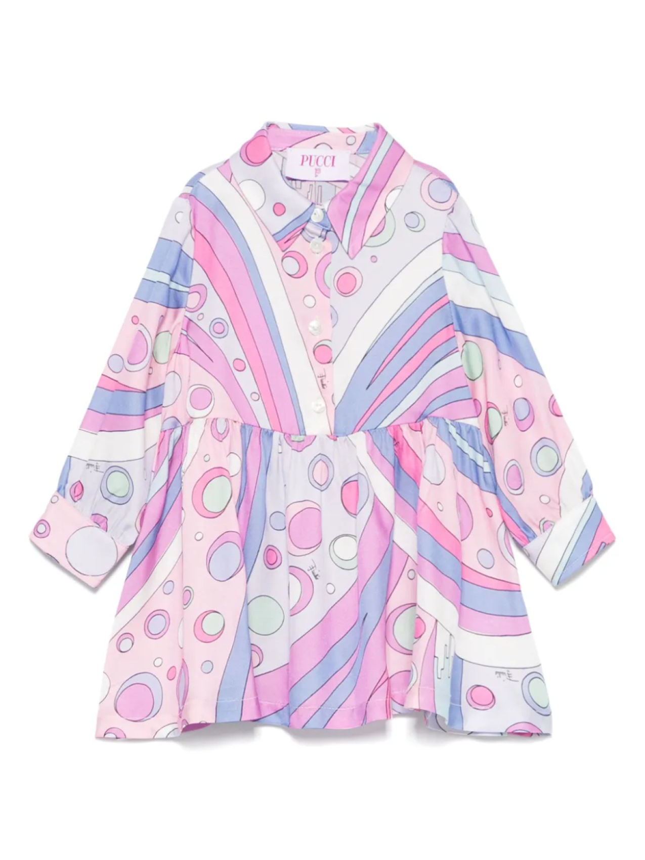 

PUCCI Junior платье с принтом Fontane, розовый