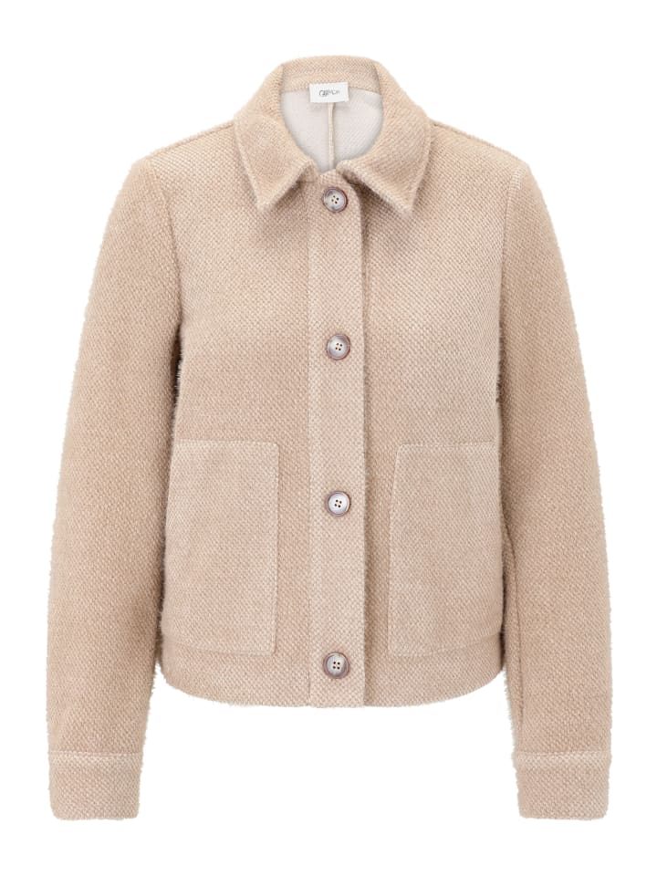 

Повседневная куртка с накладными карманами бежевого цвета CARTOON