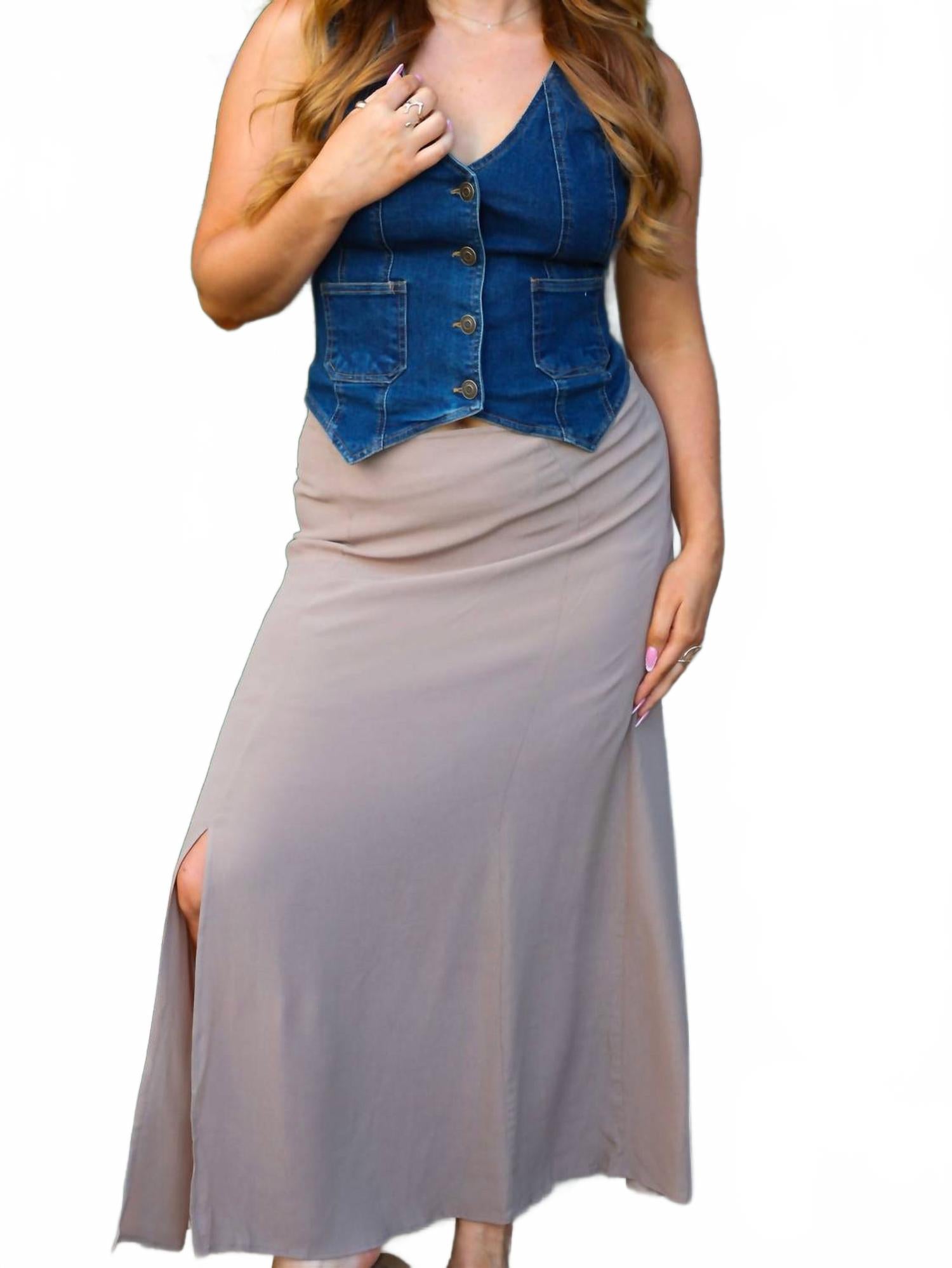 

Юбка Clark Maxi в цвете серо-коричневый Blu Pepper, серо-коричневый