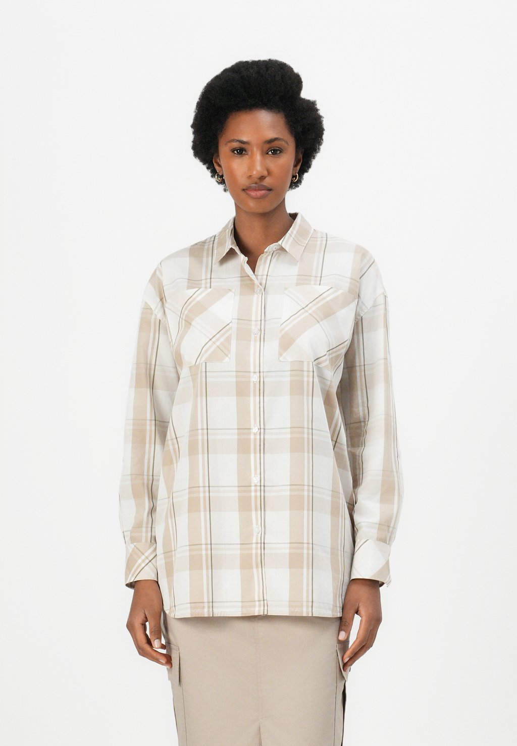 

Блузка на пуговицах NICOLA CHECK SHIRT Barbour, кремовый