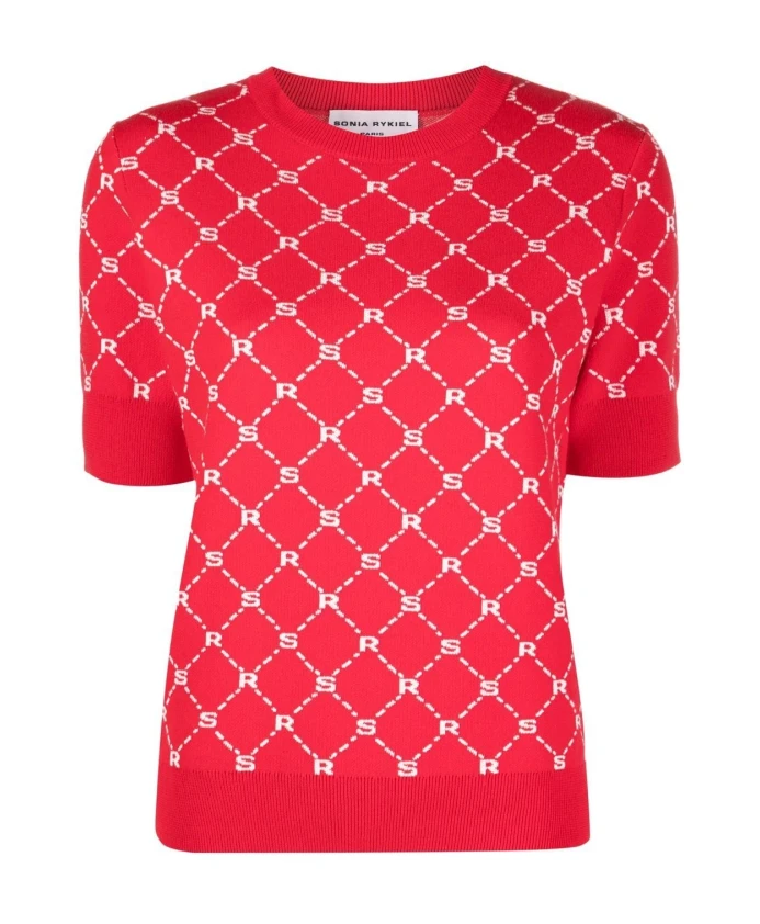 

Красный повседневный хлопковый свитер Sonia Rykiel, красный