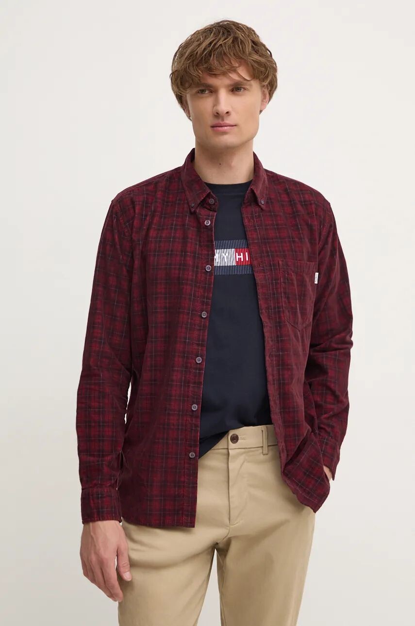 

Бархатная рубашка Pepe Jeans MAREL, гранатовый