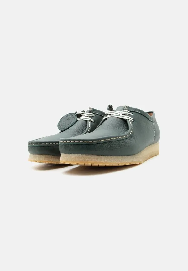 Повседневные кроссовки wallabee на шнуровке Clarks Originals, Dark Green — фото 2