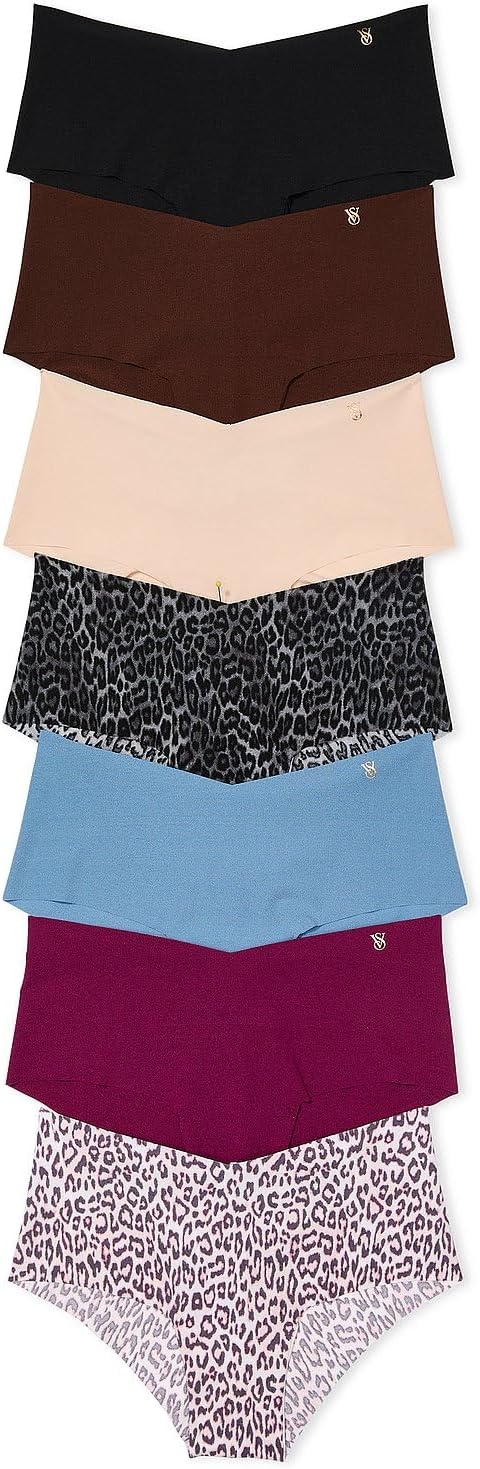 

Victoria's Secret Женские трусики Cheeky без видимых линий, трусики с минимальным покрытием для женщин, набор из нескольких пар (XS-XXL), Cheetah & Solids Mix