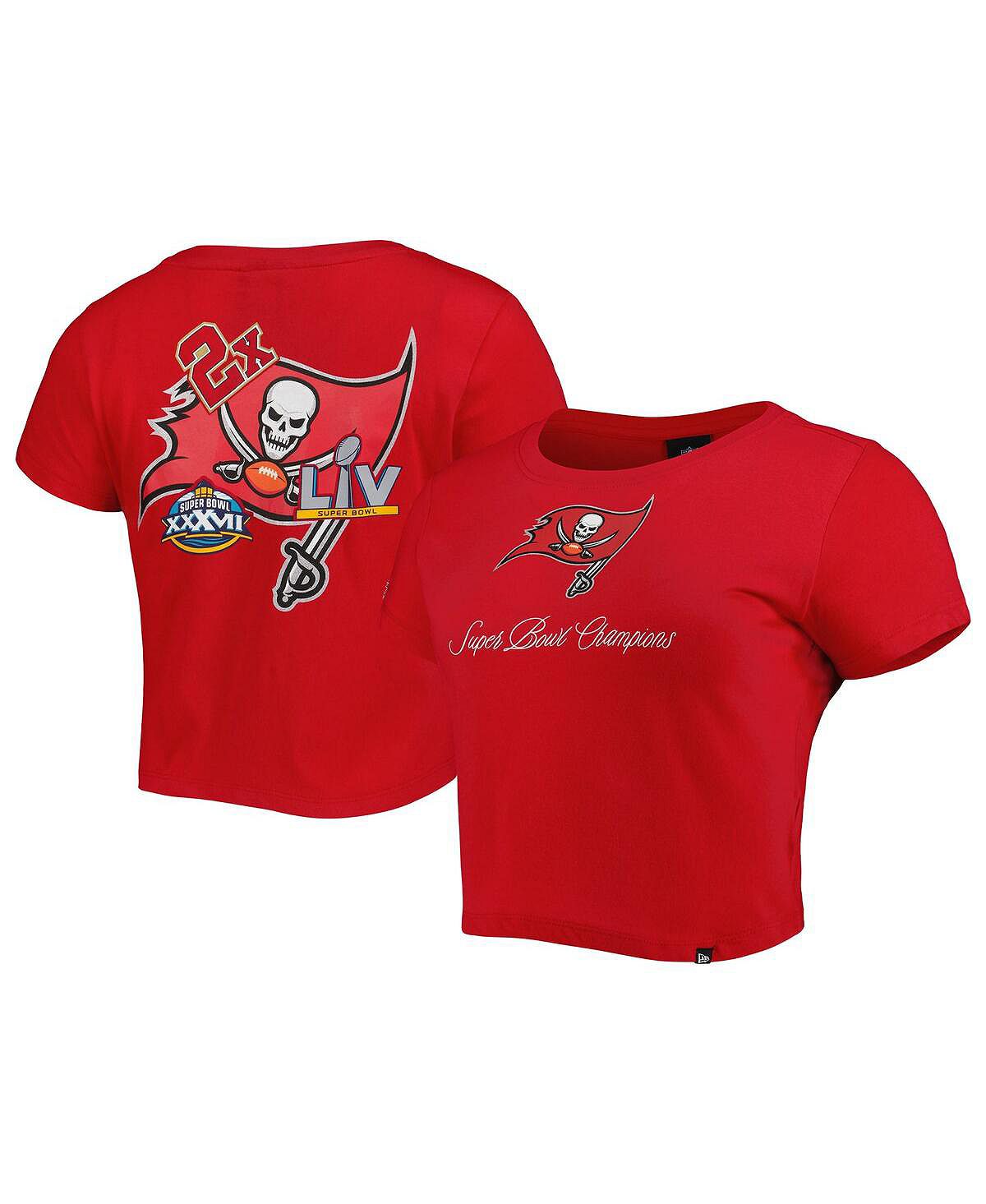 

Красная женская футболка Tampa Bay Buccaneers Historic Champs New Era, красный