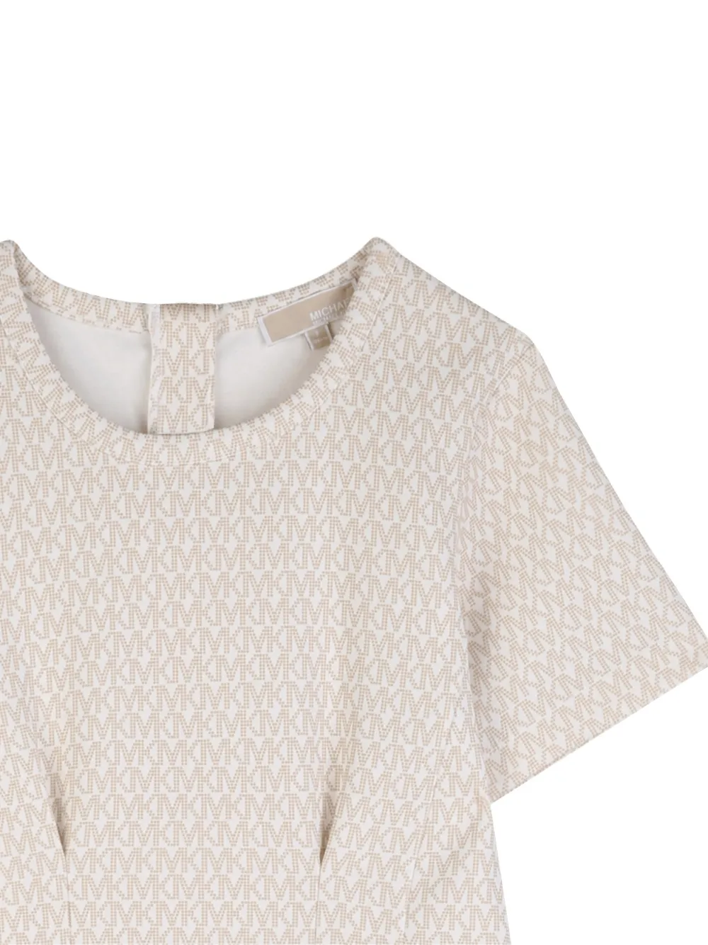 Платье с короткими рукавами и узором Michael Kors Kids, нейтральный — фото 3