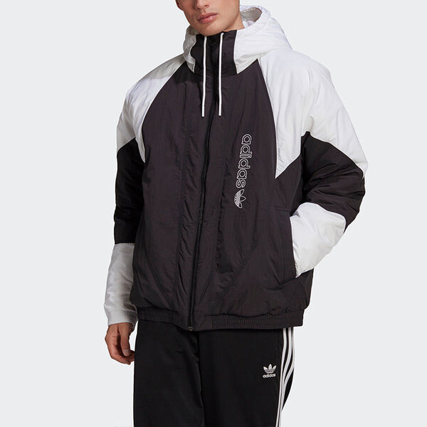 Куртка adidas originals Padded Adicolor Stay Warm Colorblock Sports Hooded Padded Jacket Black, черный — фото 3