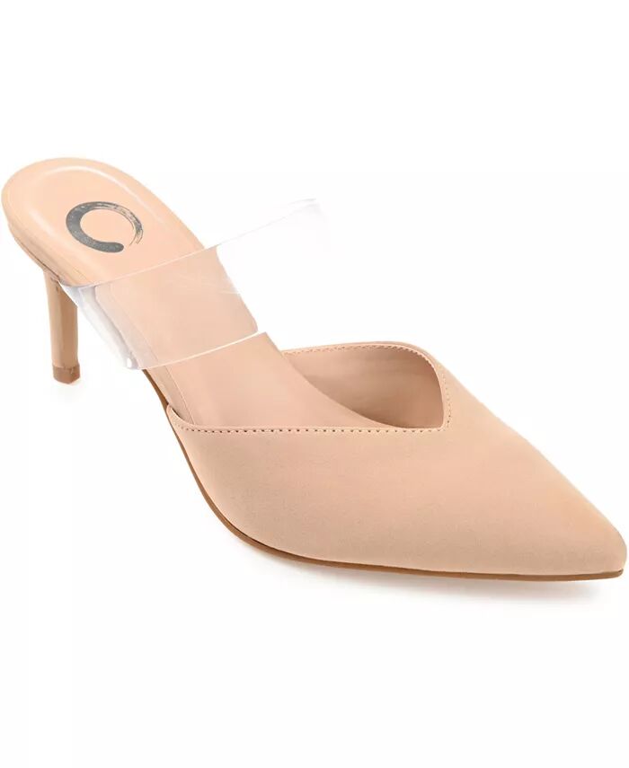 Женские туфли Ollie Lucite Strap на каблуках Journee Collection, коричневый