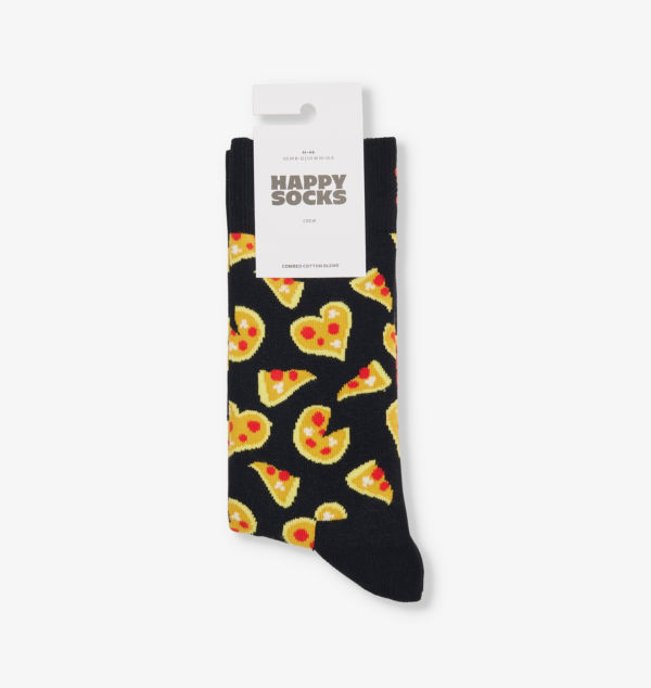 

Носки из смеси эластичного хлопка с надписью «Pizza Love» Happy Socks, черный