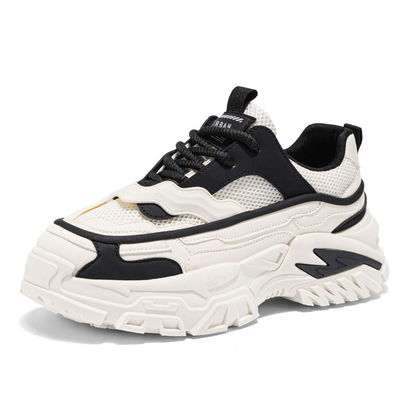 

URBAN AUTHENTIC Высокие устойчивые к истиранию дышащие нескользящие низкие массивные кроссовки мужские бежево-черные, цвет Beige Black