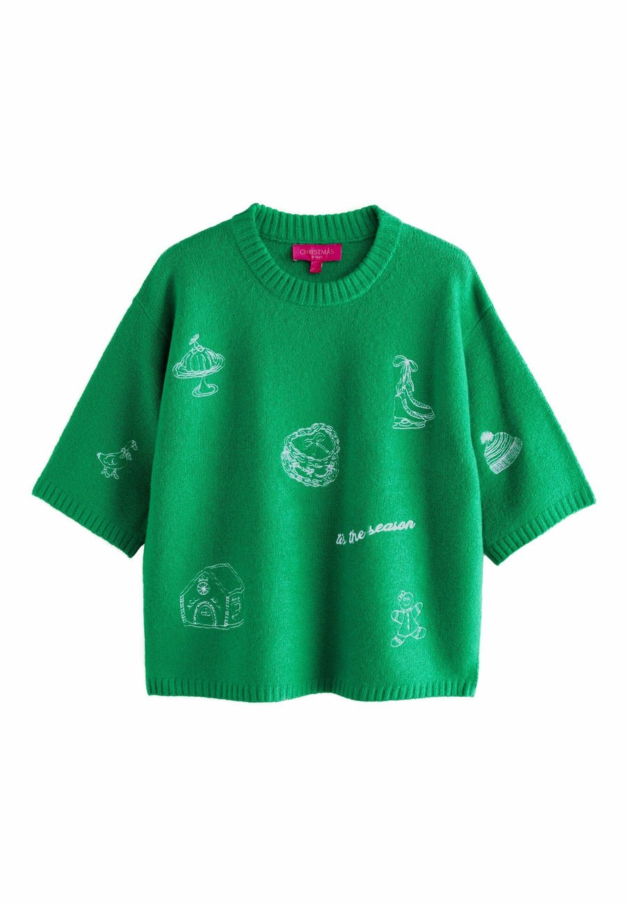 

Джемпер Next Jumper, Bright Green Embroidered Graphic/Green