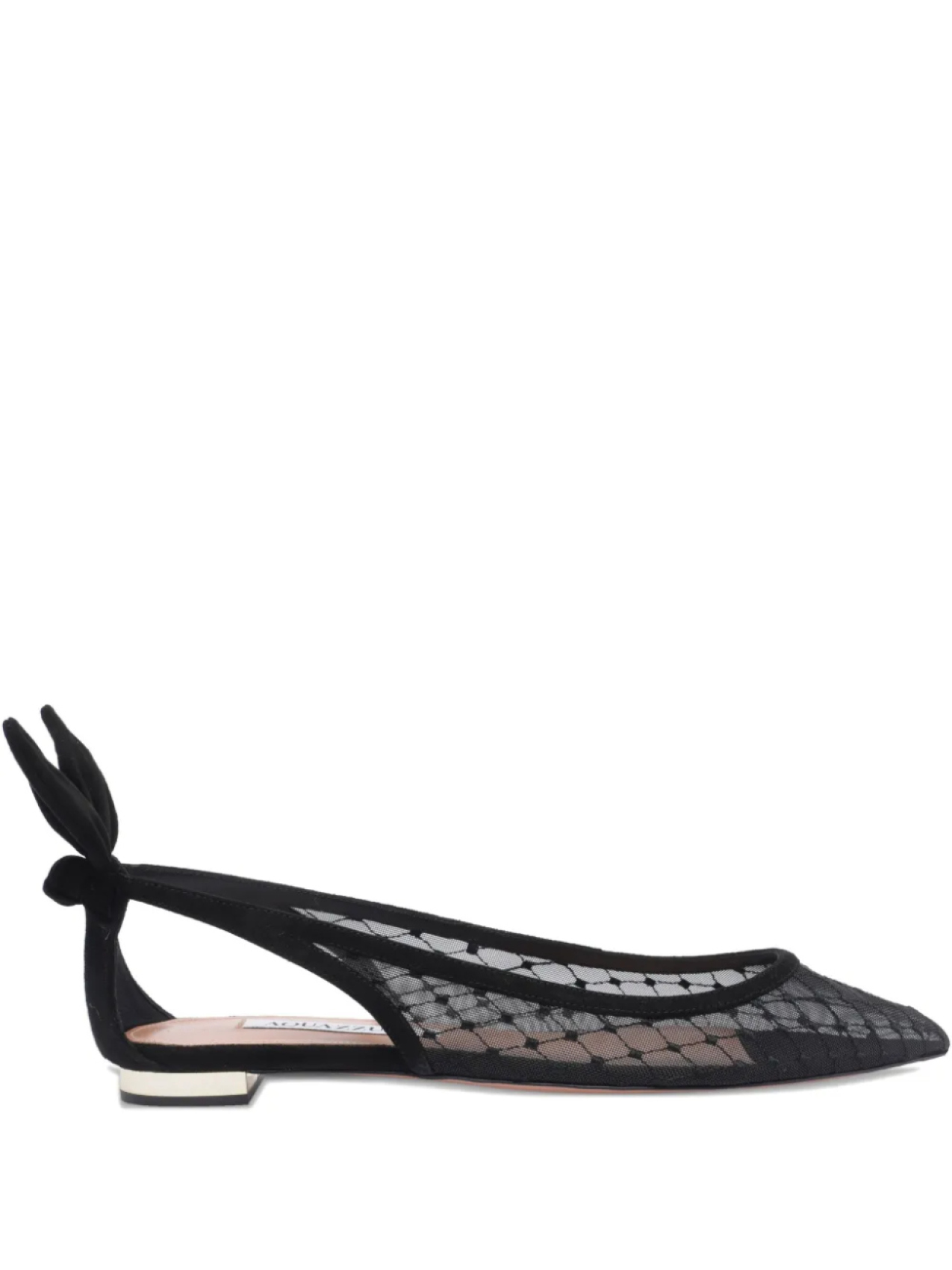 Кружевные балетки Aquazzura, черный